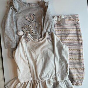 3/$15 | 3 Piece Bohemian Bunny Outfit